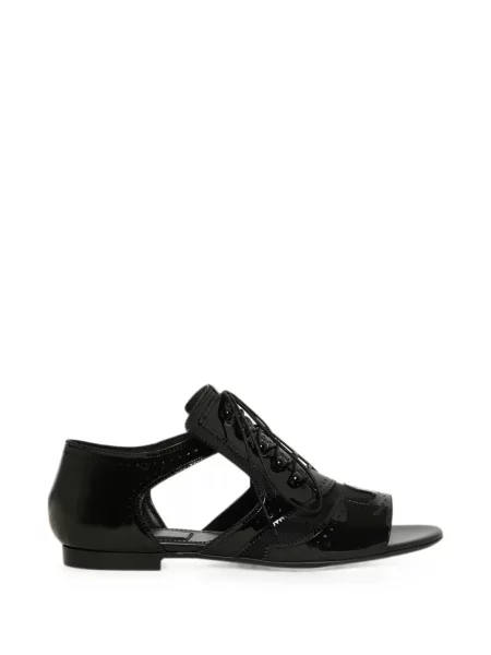Sandale Givenchy cu șireturi din dantelă negru