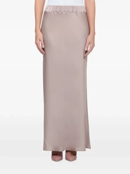 Fusta maxi D.exterior din satin