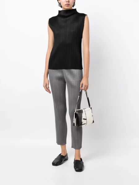Plisuoti kelnės Pleats Please Issey Miyake pilka