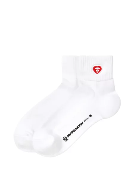 Șosete Aape By A Bathing Ape cu motiv cu inimi alb