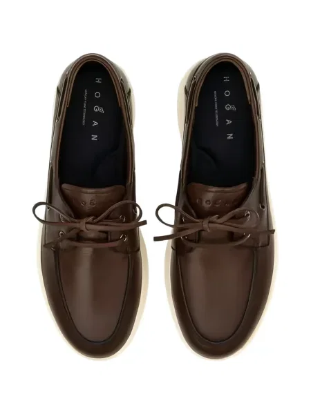 Fűzős csipkés sneaker Hogan barna