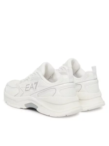 Sneakers tornacipő bőr hozzáadásával fehér
