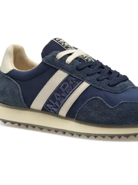 Sneakerși Napapijri cu dungi albastru