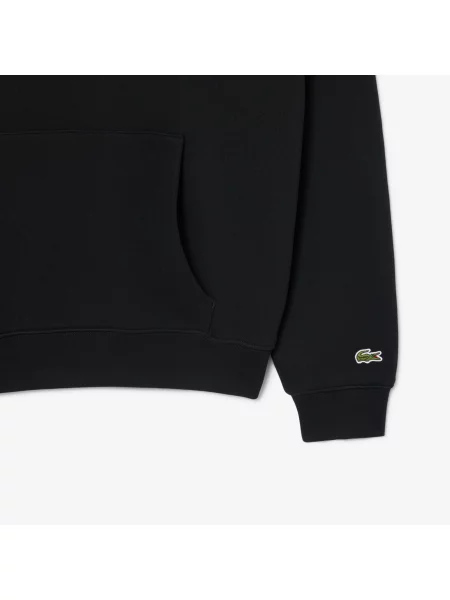 Lacoste Bluza Z Kapturem O Luźnym Kroju Z Nadrukiem czarny