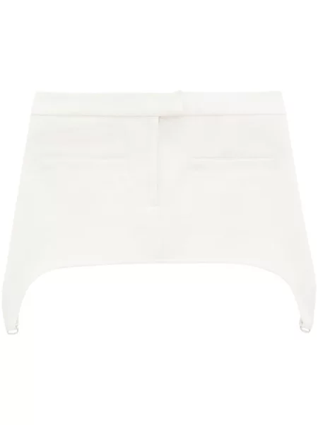 Mała mały spódnica mini Courreges asymetryczna biała