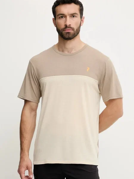 Peak Performance tricou sport cu imprimeu bej