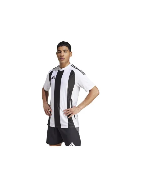Pruhované tričko Adidas biela