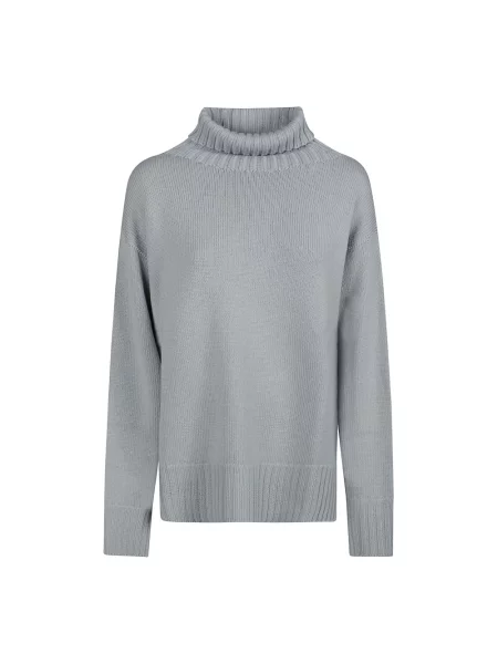 Sweter z golfem Drumohr wełniany szary