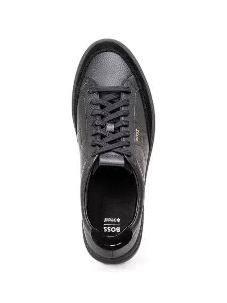 Δερμάτινα sneakers Boss μαύρο