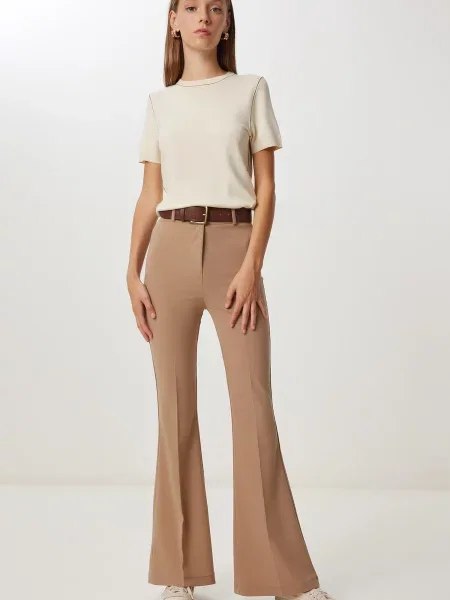 Happiness İstanbul Pantaloni deschis maro