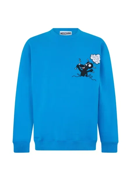 Hanorac Moschino cu imagine albastru