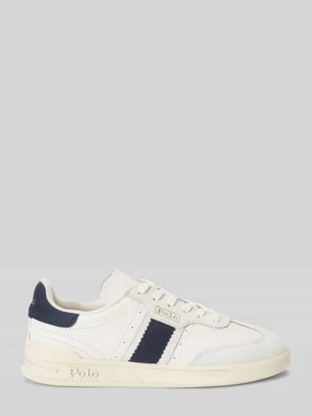 Sneakersy z prawdziwej skóry Polo Ralph Lauren białe