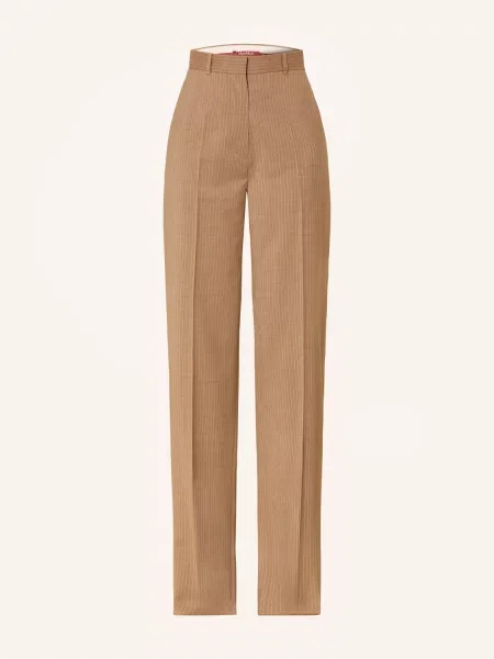 Max Mara Studio Marlene Kalhoty Cambusa velbloudí bílá