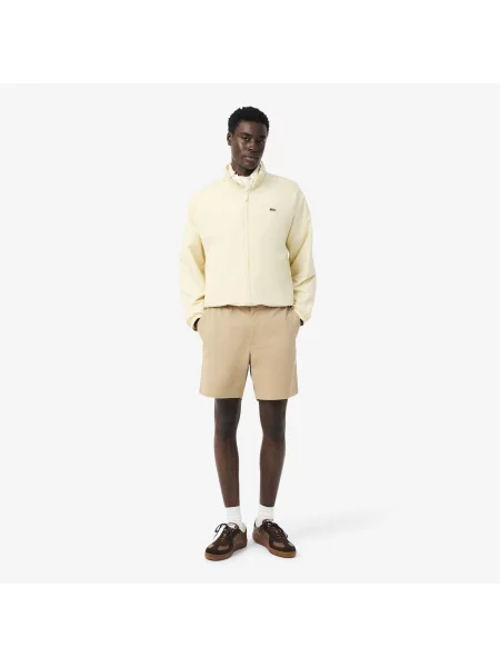 Lacoste Szorty Z Bawełny Stretch Regular Fit beżowy