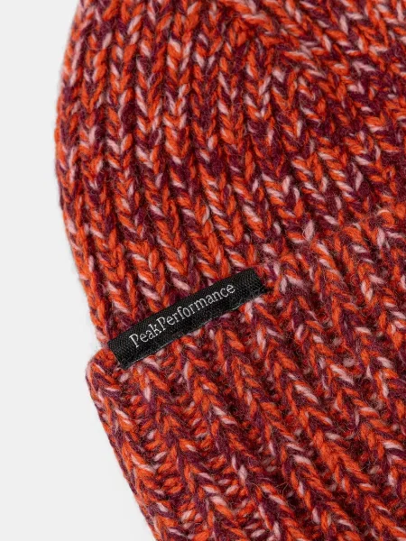 Peak Performance beanie gyapjúval Mason narancsszínű