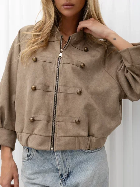 Prijelazna jakna Italy Moda bijela
