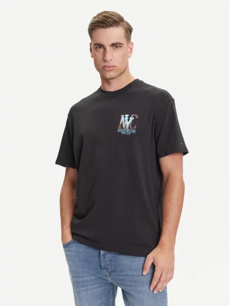 Tommy Jeans T-Shirt Novelty Szary czarna