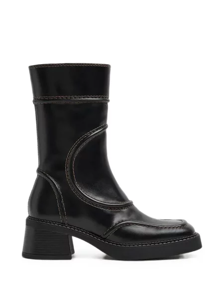 Botine Miista din piele negru