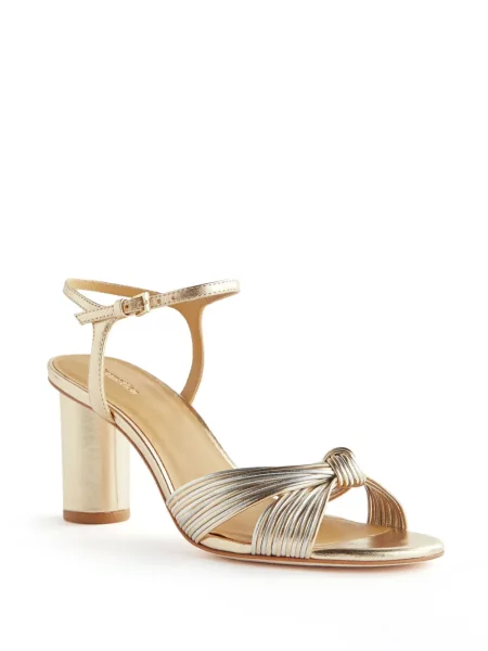 Sandale Reformation din piele auriu