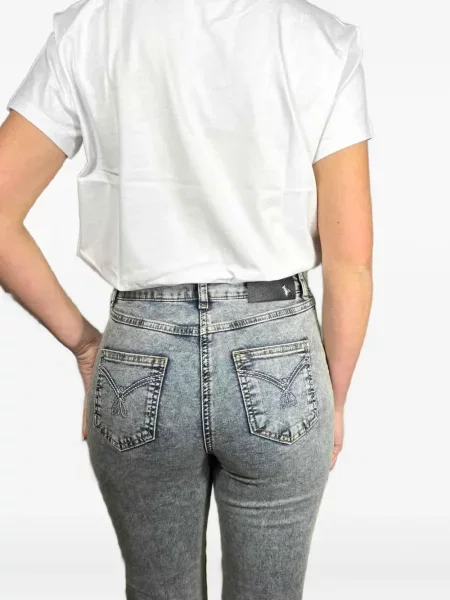 Blugi Patrizia Pepe cu broderie albastru