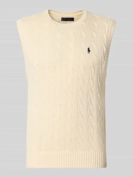 Bezrękawnik o kroju regular fit z czystej bawełny Polo Ralph Lauren beżowa