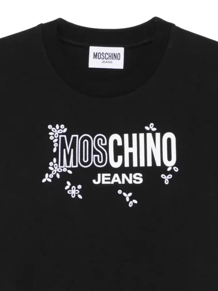 Tricou Moschino Jeans cu autograf negru