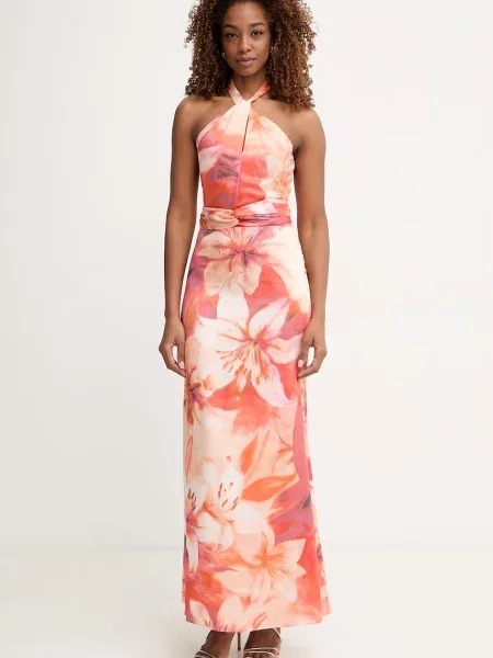 Marciano by Guess sukienka ESTELA pomarańczowa