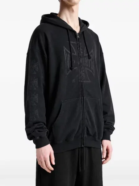 Hanorac cu glugă Vetements cu imagine negru