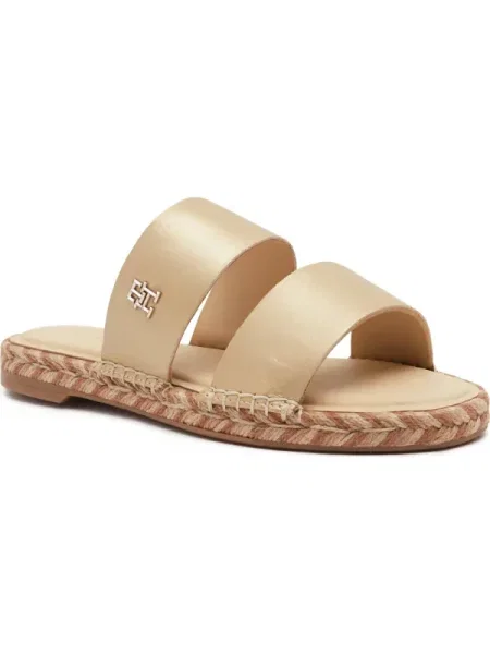 Tommy Hilfiger De piele șlapi auriu