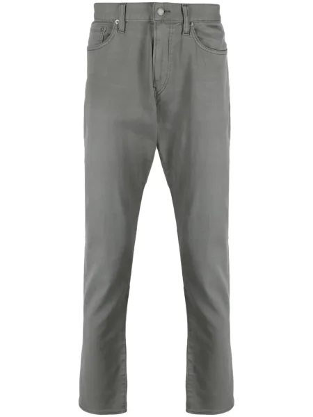 Kūginis vienakrūtis dryžuotos chinos kelnes Polo Ralph Lauren balta
