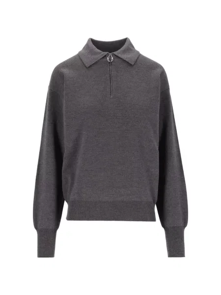 Tricou polo Mauro Grifoni de lână gri