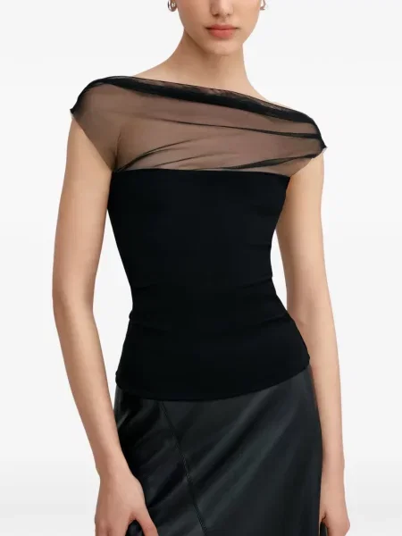 Top Marcella plasă negru