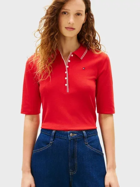 Поло Tommy Hilfiger червоне