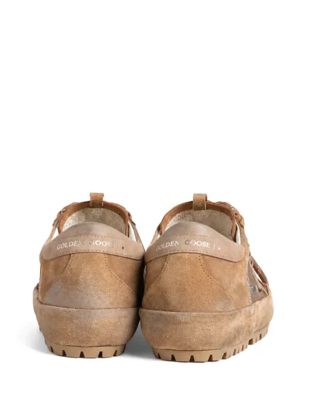 Top Golden Goose din piele de căprioară maro