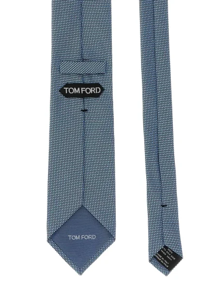 Cravată Tom Ford din jacard albastru