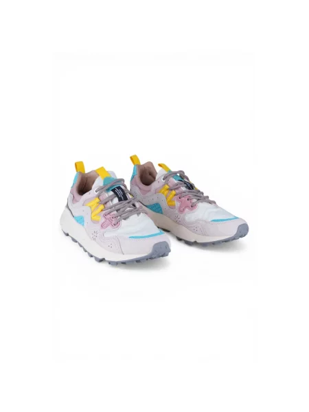 Sneakersy Flower Mountain zamszowe w kwiatki różowe