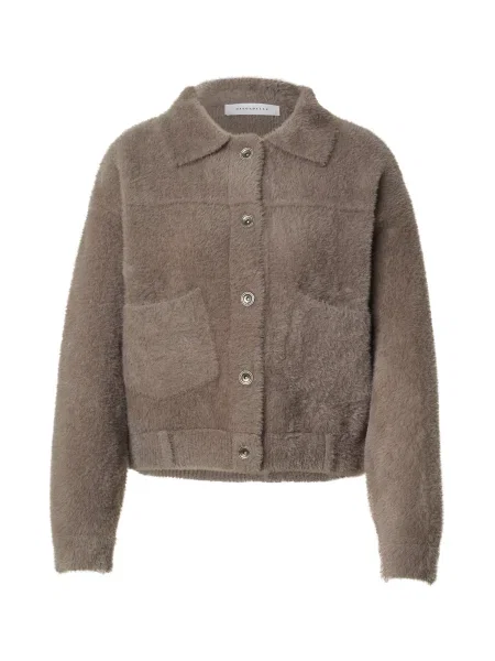 RINO & PELLE Geacă tricotată Bubbly taupe gri
