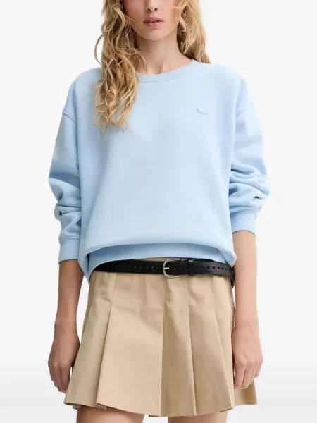 Pantaloni scurți din denim Levi's® din dantelă zdrențuiți cu talie înaltă albastru