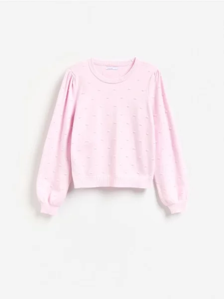 Reserved Pulover cu conținut ridicat de roz-pastel roz