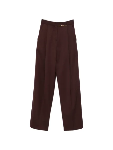 Pantaloni Elisabetta Franchi plisate maro