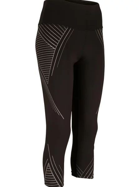 Legginsy sportowe z kieszonką długość czarne