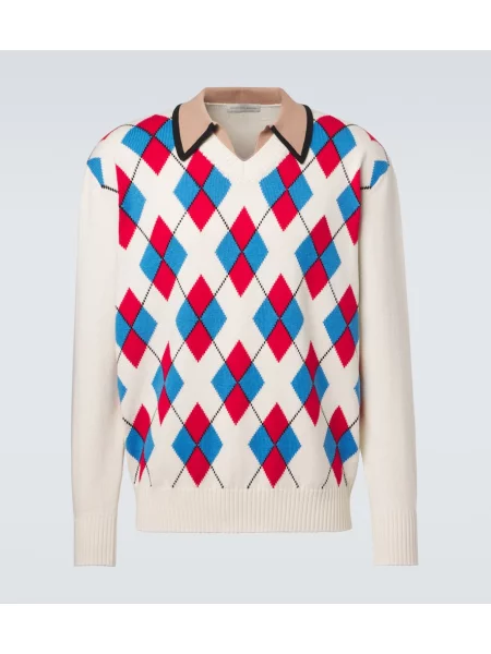Pulover Dries Van Noten cu model argyle