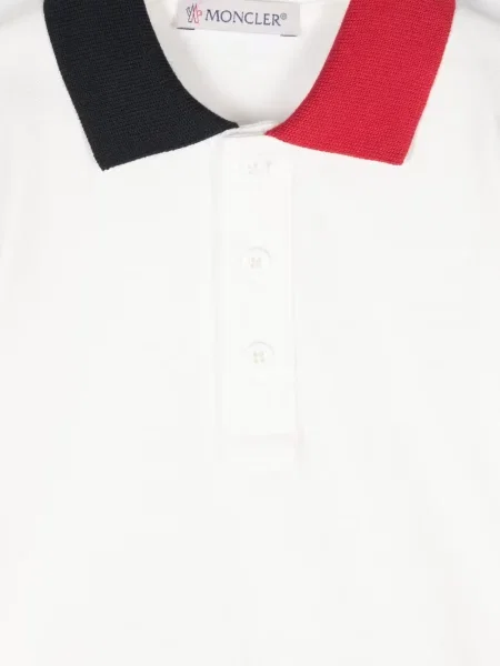 Koszulka polo dziecięca Moncler Enfant biała