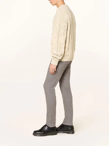 Boss Manšestrové Kalhoty Delaware Slim Fit šedá