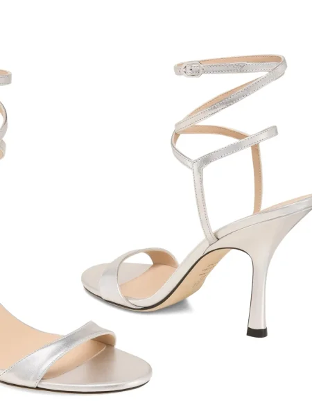 Sandale Stuart Weitzman din piele argintiu