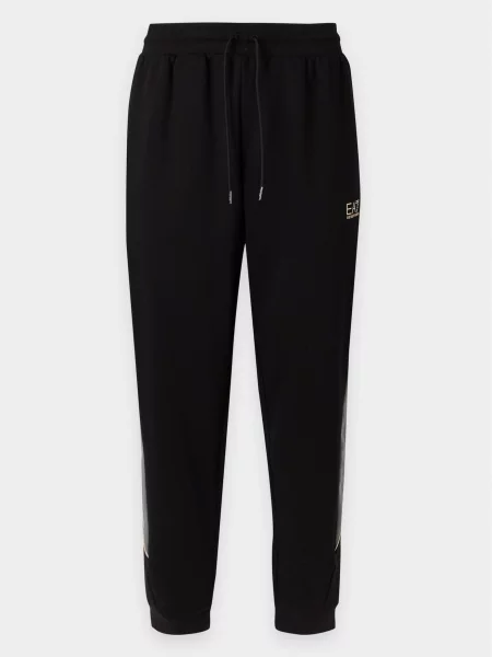 Emporio Armani Nohavice sivá čierna