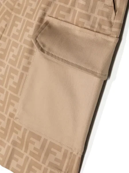 Szorty cargo dziecięce Fendi brązowe