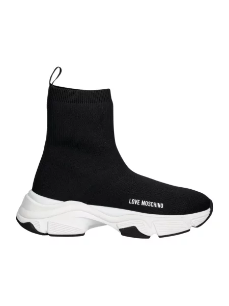 Sneakersy Love Moschino skórzane czarne