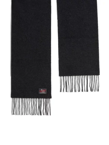 Vlněný šál Woolrich s třásněmi šedý