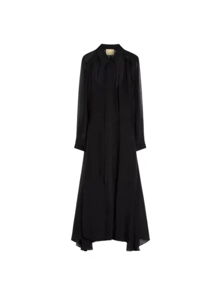 Sukienka koszulowa Momoni garniturowa czarna